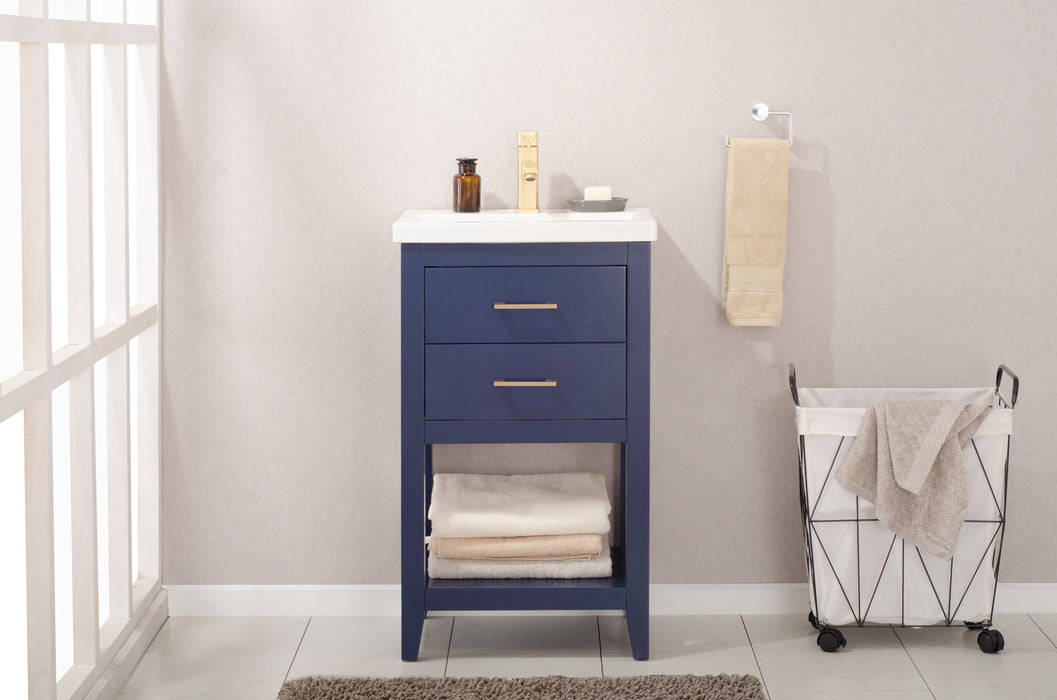 Cara 20" Single Sink Vanity with Porcelain Top-Frovial