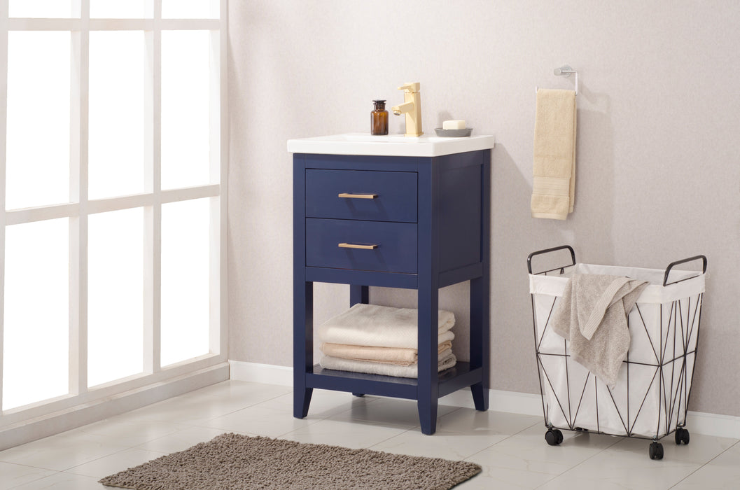 Cara 20" Single Sink Vanity with Porcelain Top-Frovial