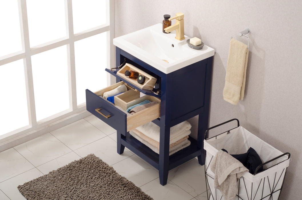 Cara 20" Single Sink Vanity with Porcelain Top-Frovial