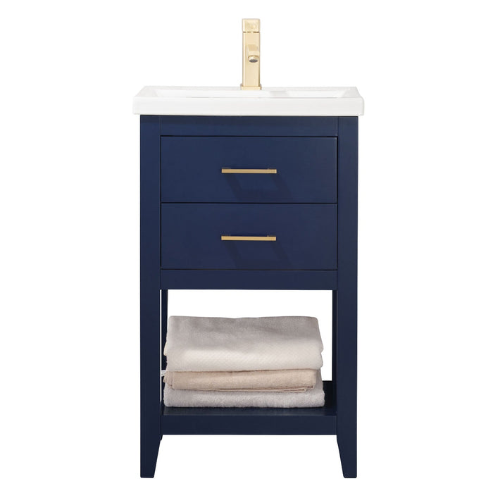 Cara 20" Single Sink Vanity with Porcelain Top-Frovial