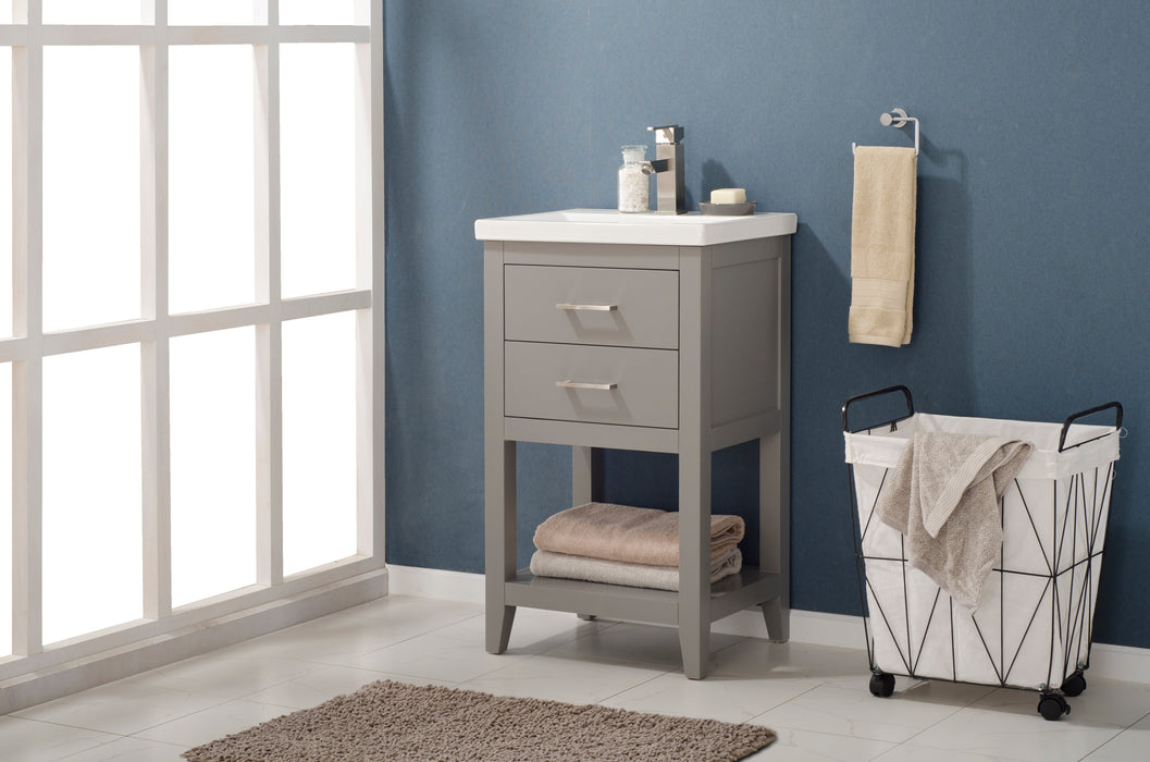 Cara 20" Single Sink Vanity with Porcelain Top-Frovial