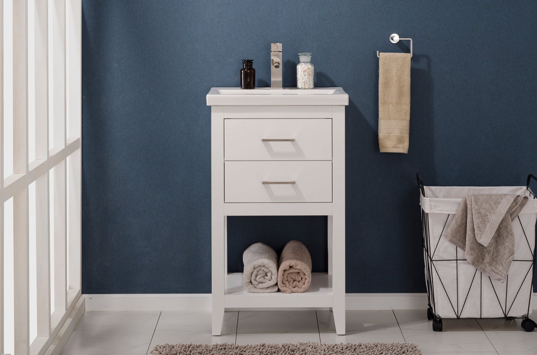 Cara 20" Single Sink Vanity with Porcelain Top-Frovial