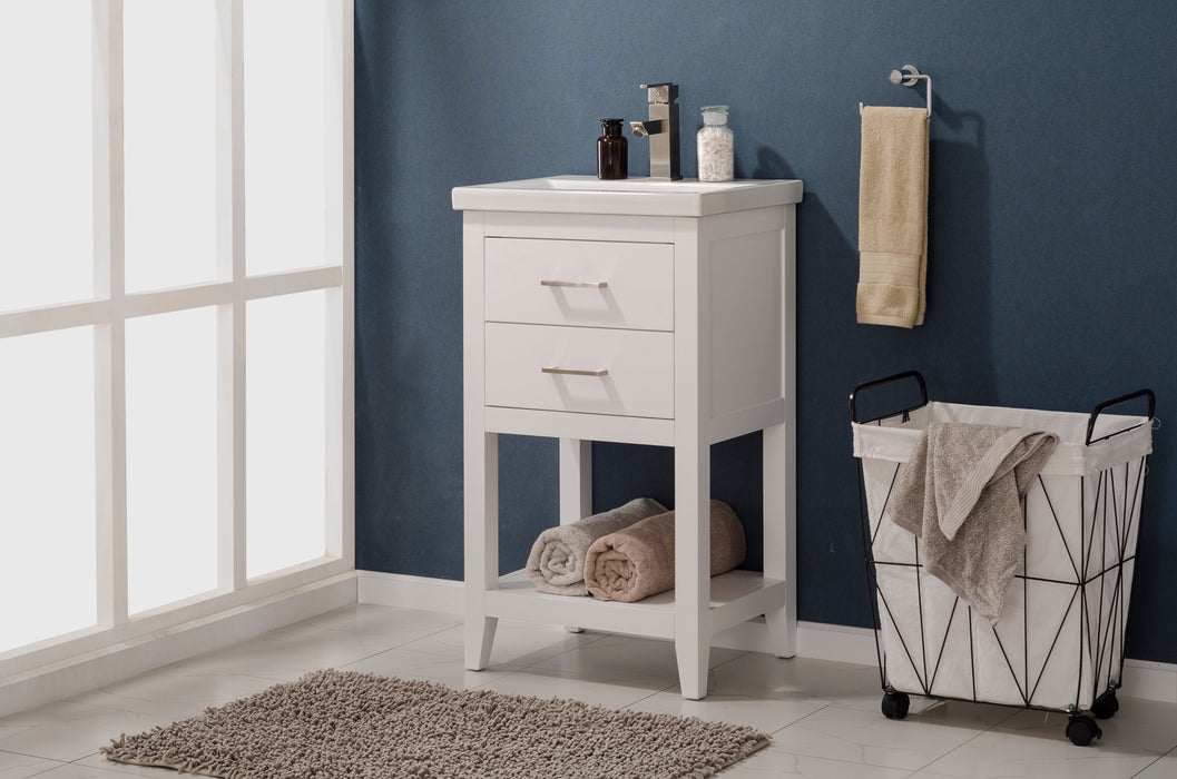 Cara 20" Single Sink Vanity with Porcelain Top-Frovial