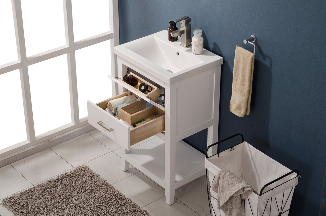 Cara 20" Single Sink Vanity with Porcelain Top-Frovial