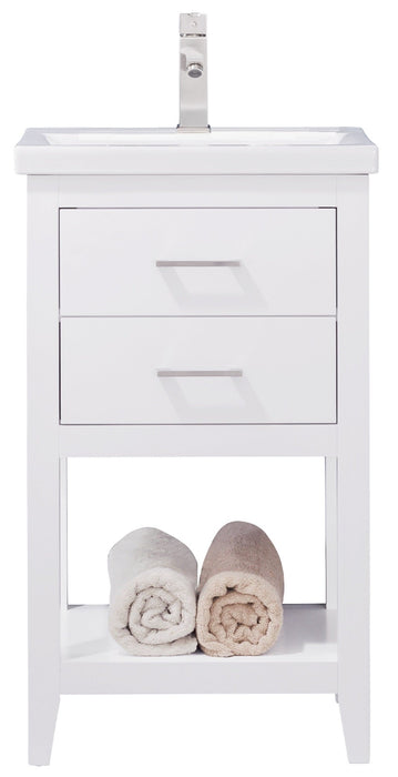 Cara 20" Single Sink Vanity with Porcelain Top-Frovial