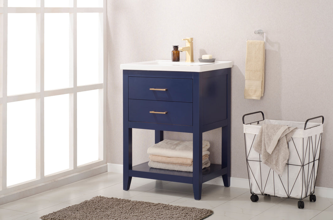 Cara 24" Single Sink Vanity with Porcelain Top-Frovial