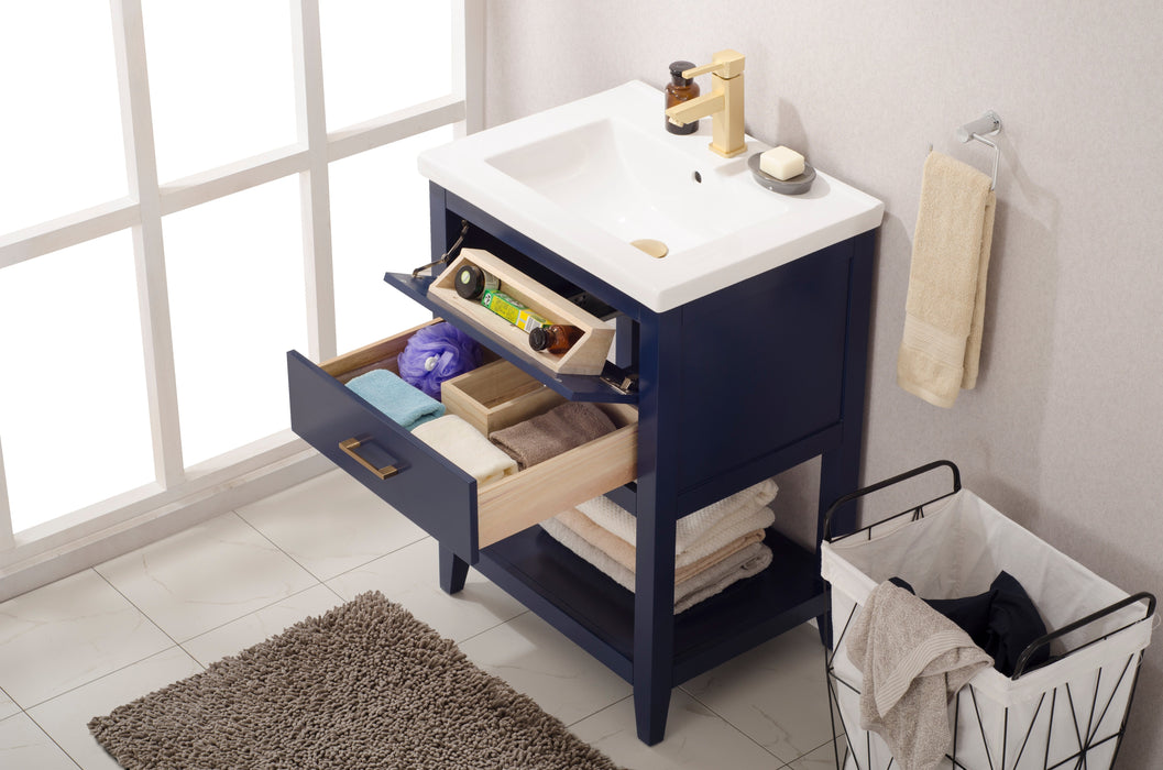 Cara 24" Single Sink Vanity with Porcelain Top-Frovial
