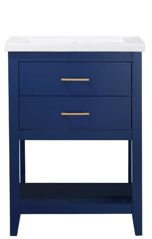 Cara 24" Single Sink Vanity with Porcelain Top-Frovial