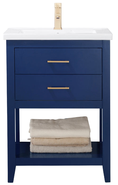 Cara 24" Single Sink Vanity with Porcelain Top-Frovial