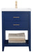 Cara 24" Single Sink Vanity with Porcelain Top-Frovial