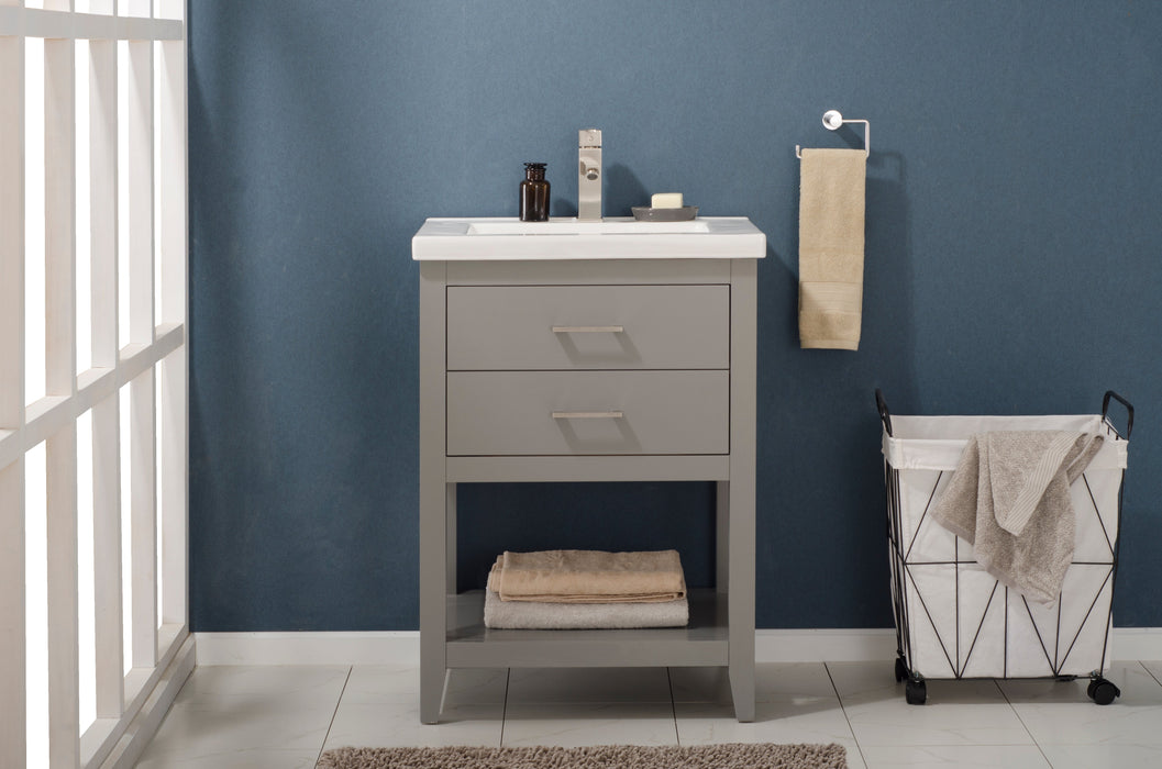 Cara 24" Single Sink Vanity with Porcelain Top-Frovial