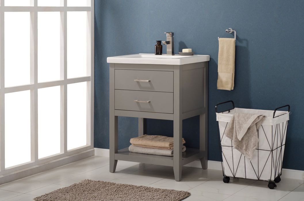 Cara 24" Single Sink Vanity with Porcelain Top-Frovial
