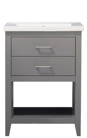 Cara 24" Single Sink Vanity with Porcelain Top-Frovial