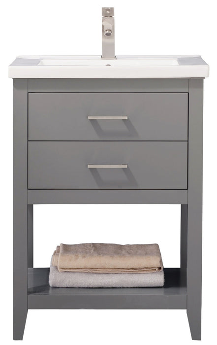 Cara 24" Single Sink Vanity with Porcelain Top-Frovial