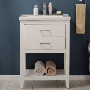 Cara 24" Single Sink Vanity with Porcelain Top-Frovial