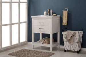 Cara 24" Single Sink Vanity with Porcelain Top-Frovial