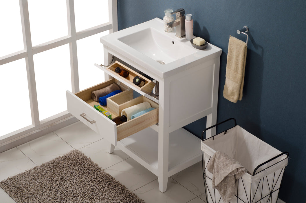 Cara 24" Single Sink Vanity with Porcelain Top-Frovial