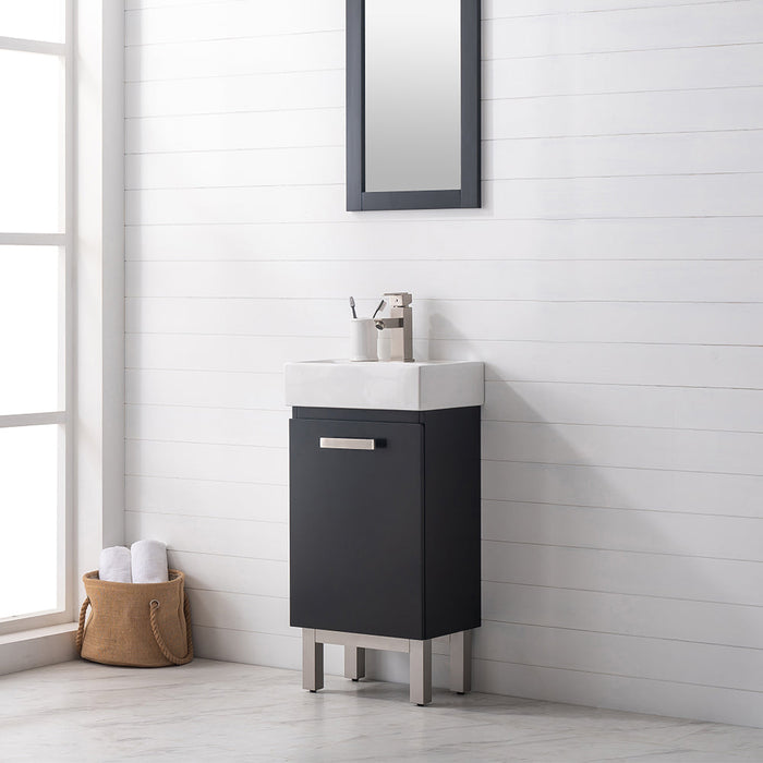 Stella 16.5" Single Sink Vanity with Porcelain Top-Frovial