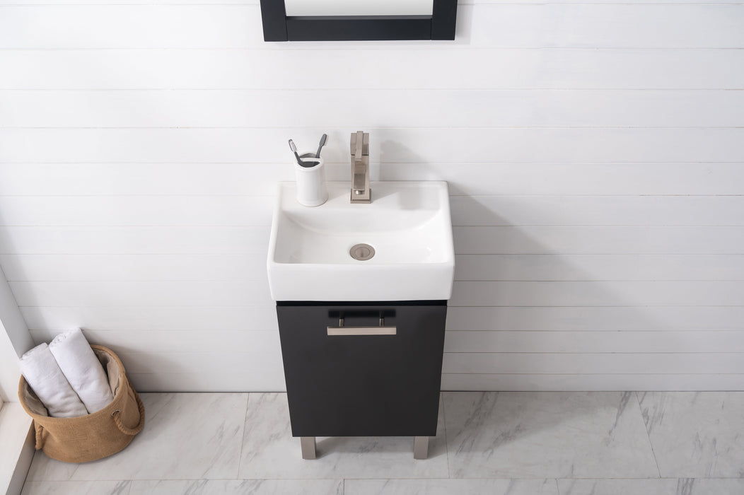 Stella 16.5" Single Sink Vanity with Porcelain Top-Frovial