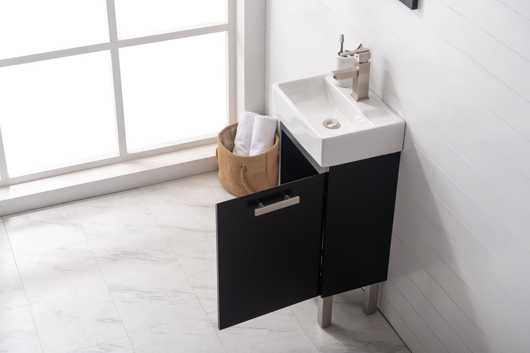 Stella 16.5" Single Sink Vanity with Porcelain Top-Frovial
