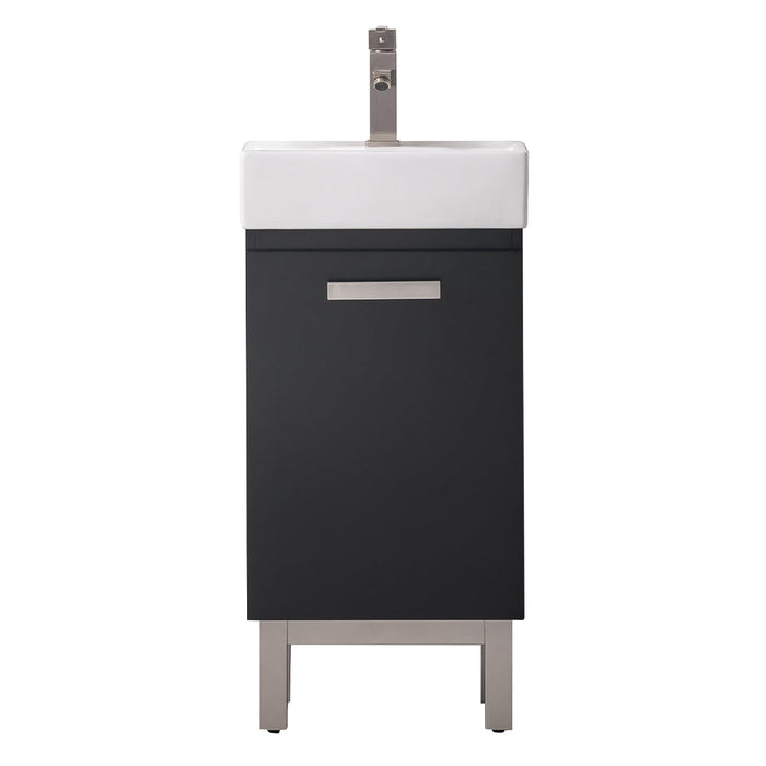 Stella 16.5" Single Sink Vanity with Porcelain Top-Frovial