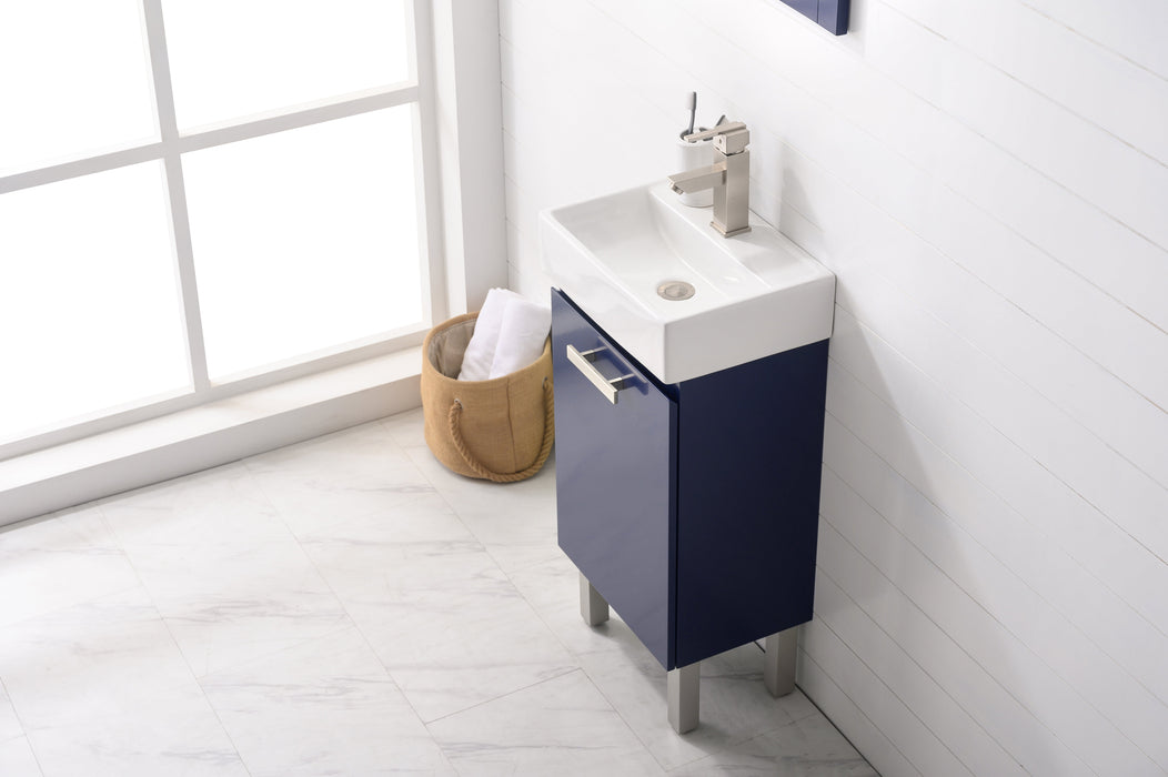 Stella 16.5" Single Sink Vanity with Porcelain Top-Frovial
