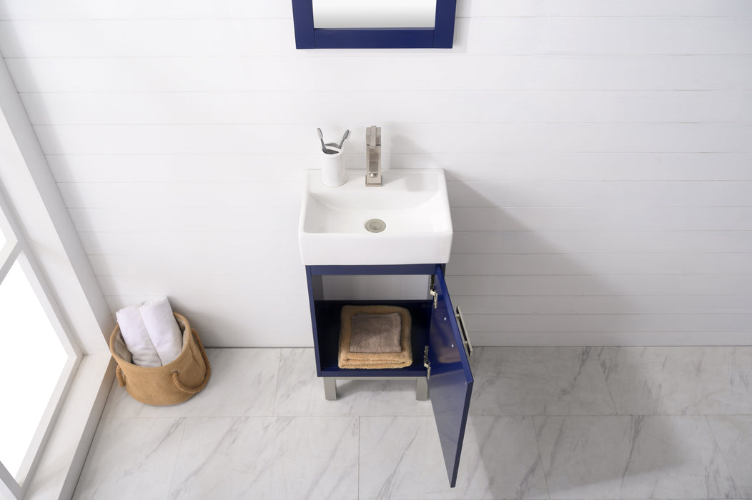 Stella 16.5" Single Sink Vanity with Porcelain Top-Frovial