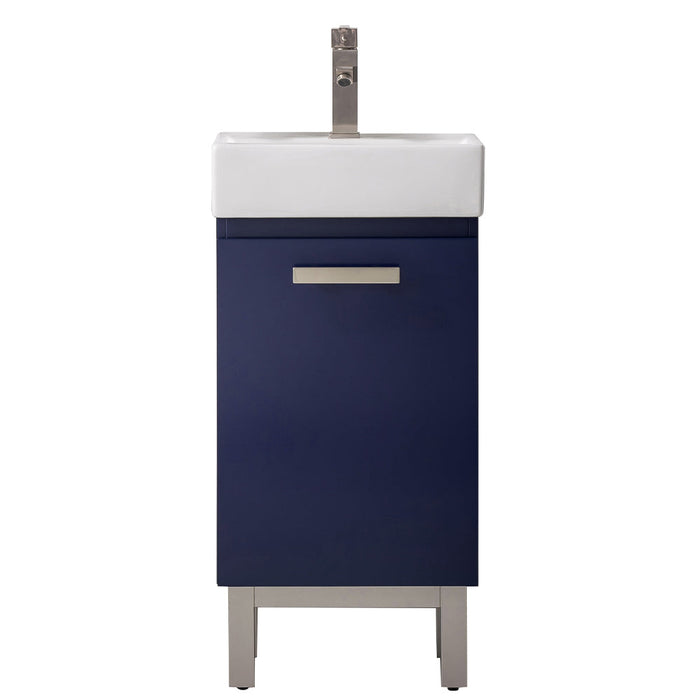 Stella 16.5" Single Sink Vanity with Porcelain Top-Frovial