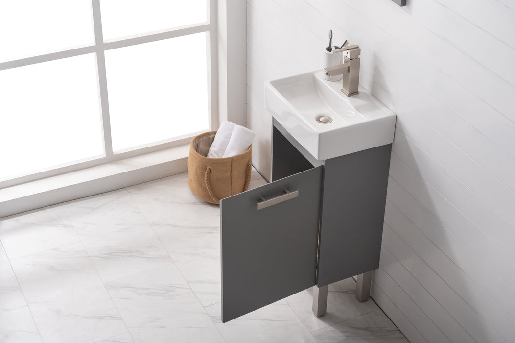 Stella 16.5" Single Sink Vanity with Porcelain Top-Frovial