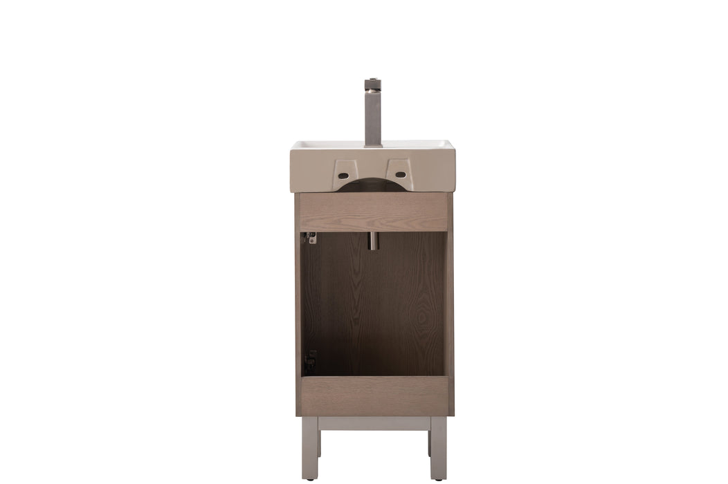 Stella 16.5" Single Sink Vanity with Porcelain Top-Frovial