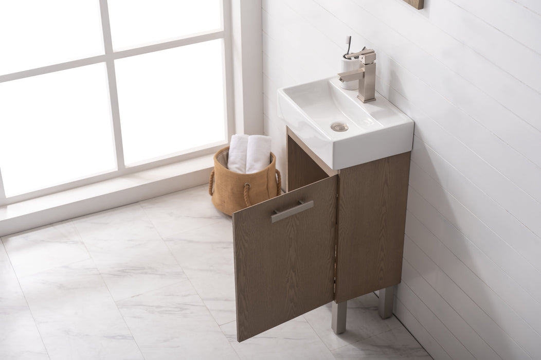Stella 16.5" Single Sink Vanity with Porcelain Top-Frovial