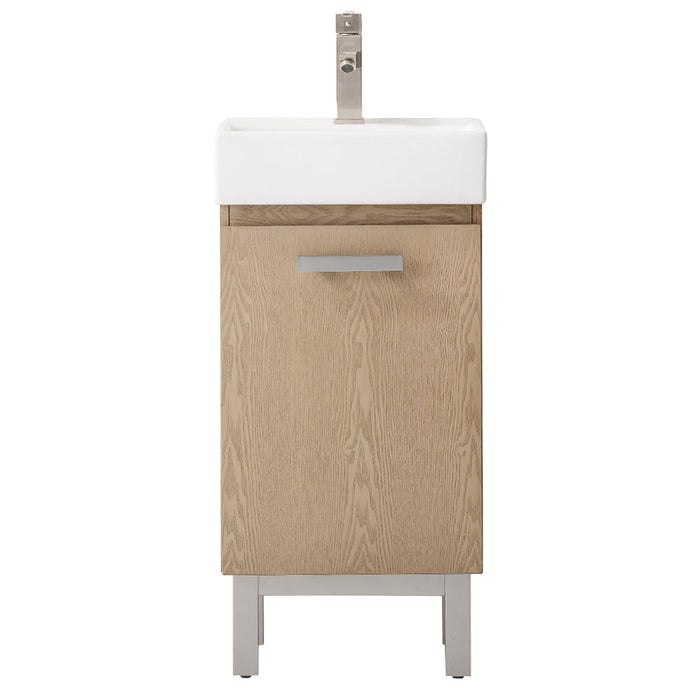 Stella 16.5" Single Sink Vanity with Porcelain Top-Frovial