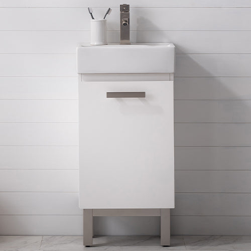 Stella 16.5" Single Sink Vanity with Porcelain Top-Frovial