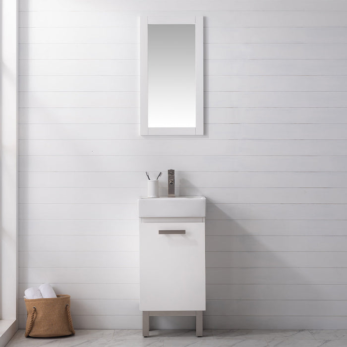 Stella 16.5" Single Sink Vanity with Porcelain Top-Frovial