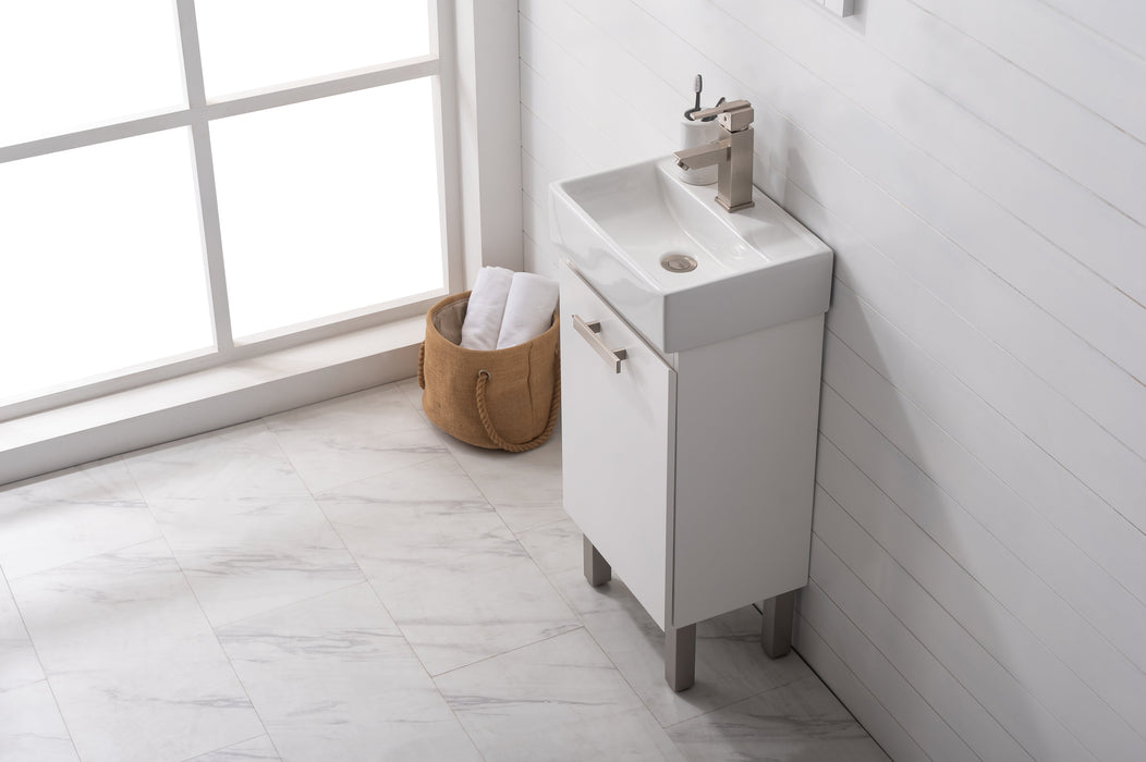 Stella 16.5" Single Sink Vanity with Porcelain Top-Frovial