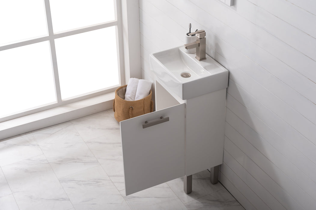 Stella 16.5" Single Sink Vanity with Porcelain Top-Frovial