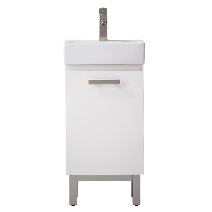 Stella 16.5" Single Sink Vanity with Porcelain Top-Frovial