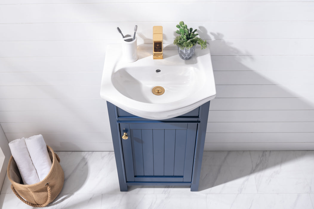 Marian 20" Single Sink Vanity with Porcelain Top-Frovial