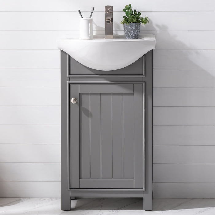 Marian 20" Single Sink Vanity with Porcelain Top-Frovial