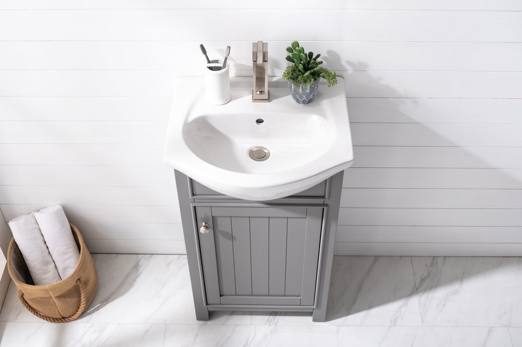 Marian 20" Single Sink Vanity with Porcelain Top-Frovial