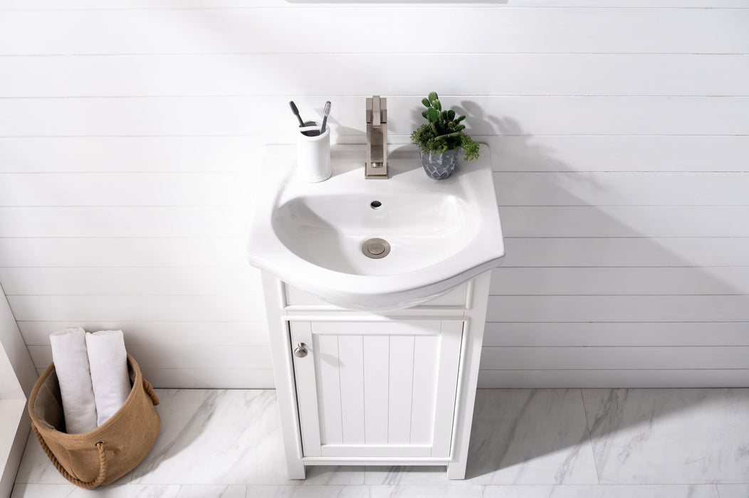 Marian 20" Single Sink Vanity with Porcelain Top-Frovial