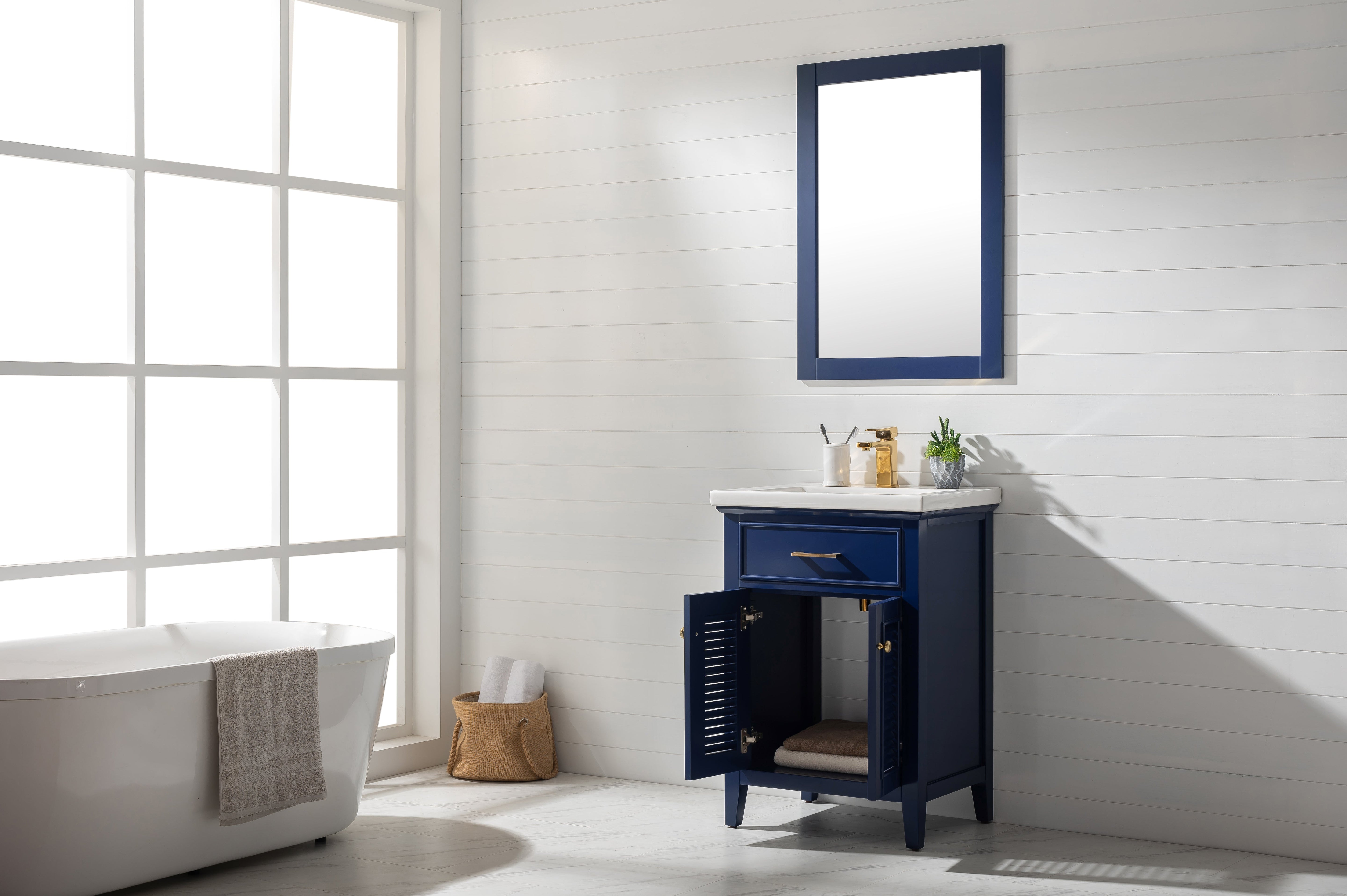 Cameron 24" Single Sink Vanity with Porcelain Top-Frovial