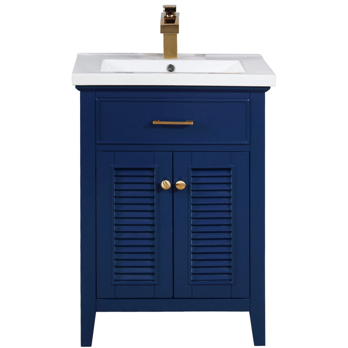 Cameron 24" Single Sink Vanity with Porcelain Top-Frovial