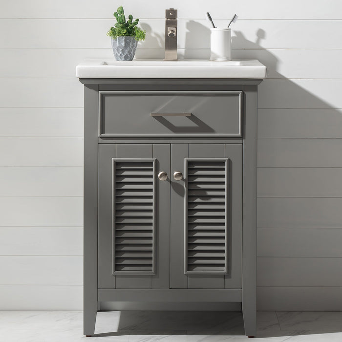 Cameron 24" Single Sink Vanity with Porcelain Top-Frovial