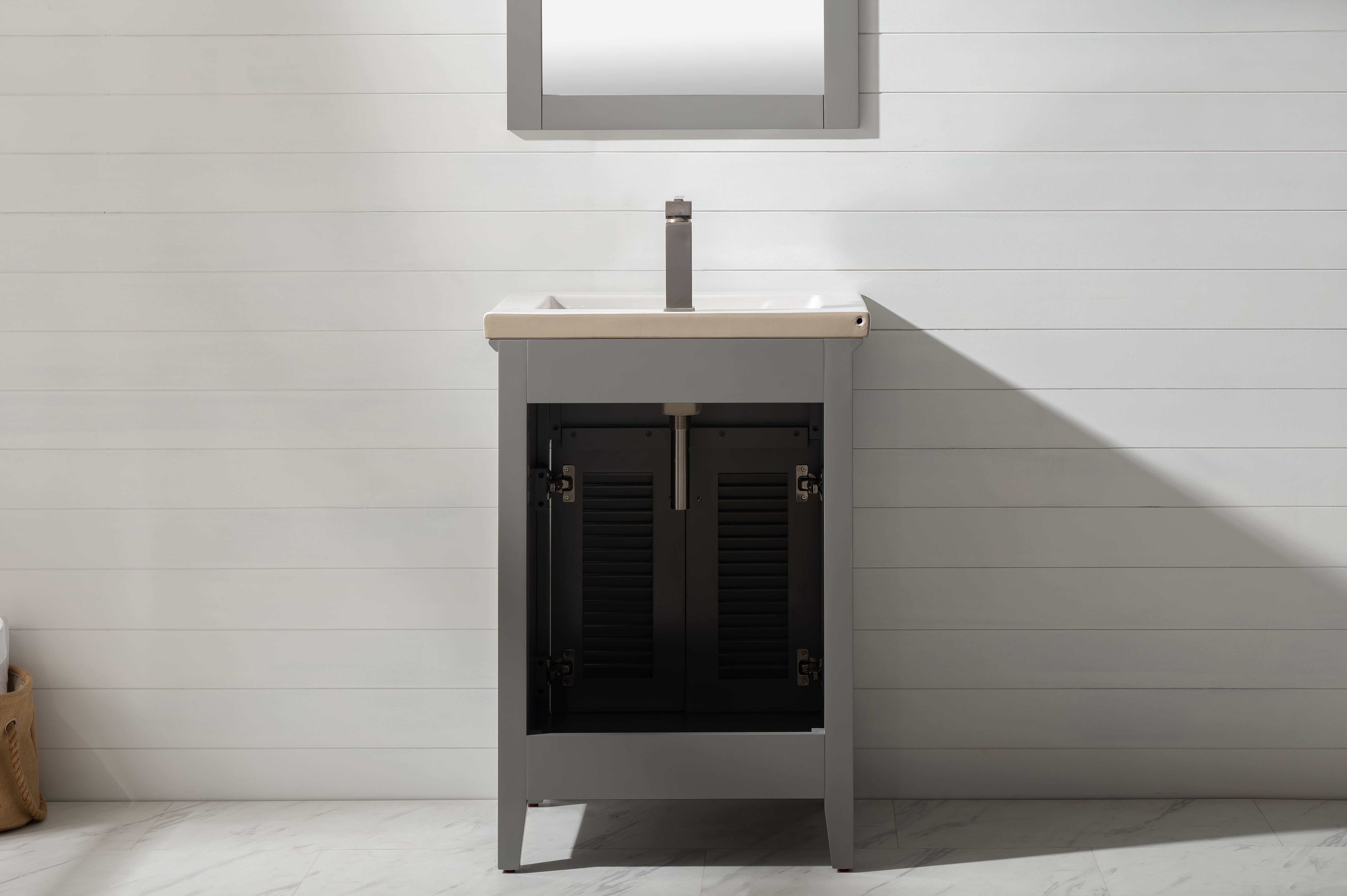 Cameron 24" Single Sink Vanity with Porcelain Top-Frovial