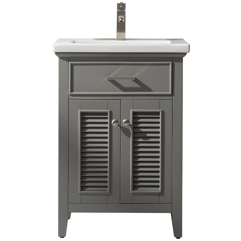 Cameron 24" Single Sink Vanity with Porcelain Top-Frovial