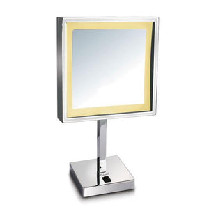 Square Freestanding Led 5X Magnified Mirror-Frovial