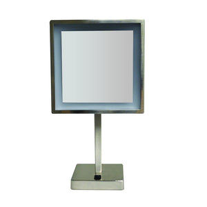 Square Freestanding Led 5X Magnified Mirror-Frovial