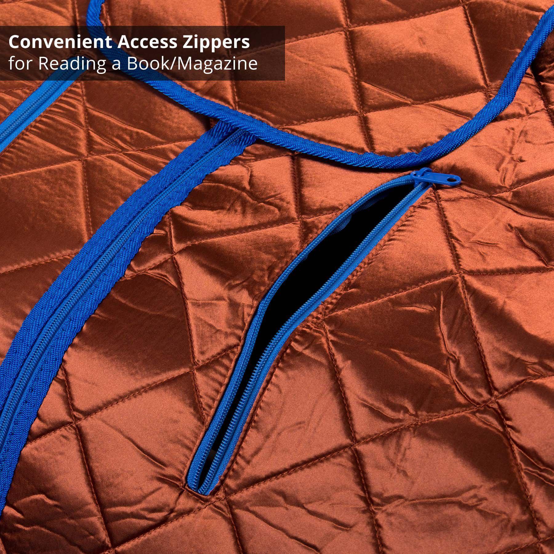 Large Portable Low EMF Negative Ion Indoor Sauna with Chair and Heated Footpad Included - Copper-Frovial