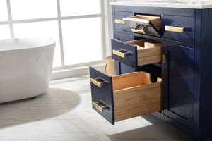 Valentino 42" Single Sink Vanity with White Quartz Top-Frovial